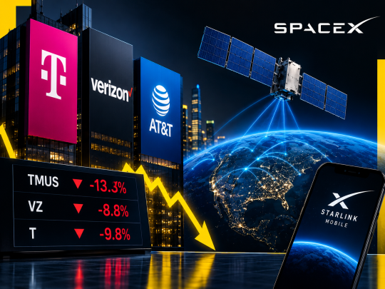 Why Telecom Stocks NASDAQ:TMUS, NYSE:VZ and NYSE:T Fell Up to 13%, and How Big the SpaceX Risk Is